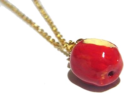 Amazon ルチカ Luccica かじりんご ネックレス レッド 林檎 リンゴ アップル フルーツ 果物 メルへン アクセサリー ジュエリー かわいい 個性的 おしゃれ おもしろ レディース フレッシュ 楽しい カジュアル ネックレス 通販