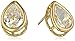 Amazon Collection 18k Yellow Gold-Plated Sterling Silver and Cubic Zirconia Pear-Shape Stud Earrings (7.2 cttw)