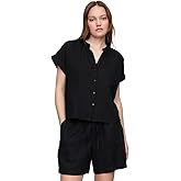 Gap Womens Short Sleeve Textured Woven Top