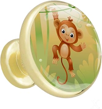 Perillas de vestuario Mono Brown De Dibujos Animados Perillas de cofre