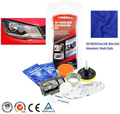 Car Headlamp Brightener Kit, Lampshade Scratch Polishing Tools Headlight Repair Coating Brightener Kit Increase Visibility Headlight Restoration Kit