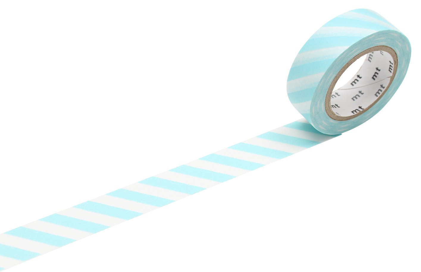 mt Masking Tape 1P "Stripe Mint Blue" Washi Masking Tape - Mint Blue