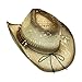 Western Toyo Straw Cowboy Hat, Shapeable w/ Stylish Beaded Concho Band