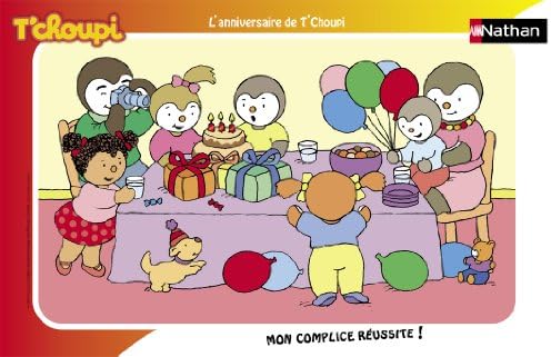 Nathan - 86003 - Puzzle Enfant - Le GÃ¢teau d'anniversaire de T'choupi - 15 PiÃ¨ces