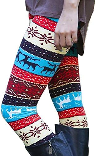 2019 Fashion Ladies Christmas Leggings DAYSEVENTH Women Lady Skinny Xmas Christmas Deer Print Stretchy Jegging Pants Slim Geometric Leggings