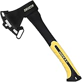 ZEUSTR Small Camping Axe, Forged Steel Blade with Shock-Absorbing Handle, Outdoor Hatchet for Camping&Kitchen, Wood Chopping and Kindling