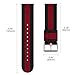 MoKo Gear S3 Watch Band, 22mm Fine Woven Nylon Adjustable Replacement Sport Strap for Samsung Gear S3 Frontier/Classic/Galaxy Watch 46mm/Ticwatch pro/E2/S2/Huawei Watch GT 46mm, Black & Red