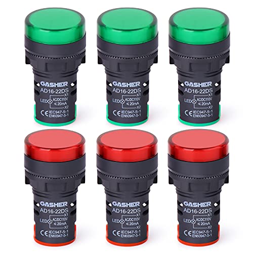 GASHER 12V/24V/110V 20mA Energy Saving Indicator