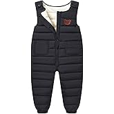 Toddler Boys Girls Puffer Snow Pants Baby Winter Warm Snowsuit Zip Up Quilted Down Overalls Windproof Ski Outfits
