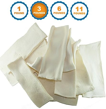 Rawhide Chips, Premium Rawhide Dog Chews, Natural Grass Fed Livestock with No Hormones, Additives or Chemicals, Tasty Long Lasting Chews for Dogs, Improve Oral Health, 3 Lbs