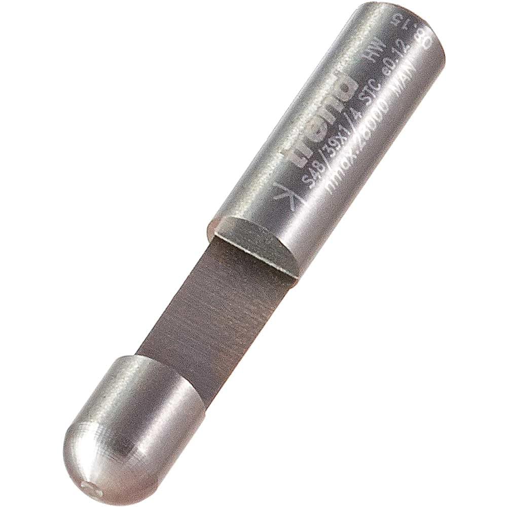 Trend Professional Trimmer, 90-Degree, 6.3mm Diameter x 10mm Length, 1/4 Inch Shank, Solid Carbide, S48/39X1/4STC