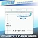 Mifflin-USA Card Protector (Clear, 4x3 Inches, 100 Pack), Waterproof and Resealable Horizontal Plastic ID Name Badge Holders
