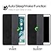 JUQITECH Trifold Smart Case 9.7 Inches with Pencil Holder for iPad Pro 9.7 iPad 2018 6th Gen 2017 5th Gen iPad Air 2/1, Auto Sleep/Wake Microfiber Lining Flexible Soft TPU Back Cover Case, Black