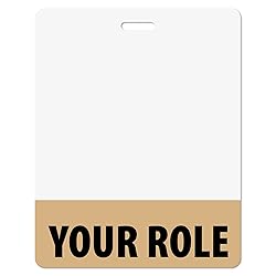 Personalized Print Badge Buddy - Tan - Horizontal