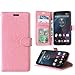 DROID Turbo Case, Motorola Droid Turbo Wallet Case, TOMYOU Flip PU Leather with [3 Card Slots] [kickstand] Soft TPU Rubber Silicone Cover for Motorola Moto Droid Turbo XT1254 Pink