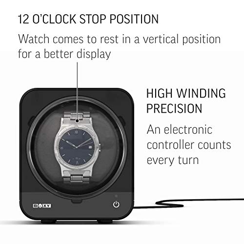 Fancy Brick Stackable Watch Winder for Single Automatic Watch (with AC Adapter) (Orange)