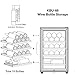 Compressor Cooling Mini Wine Refrigerator | Small Beer Cooler | KingsBottle 18 Bottle Storage Free Standing Compatible Wine Fridge - KBU68WBP