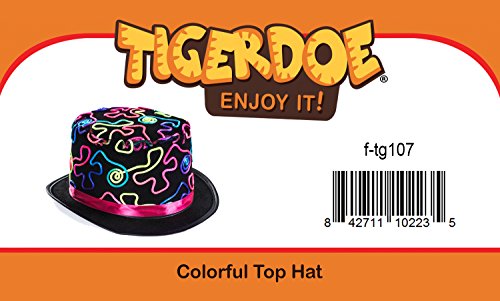 Tigerdoe-Clown-Hat-Colorful-Top-Hat-Novelty-Hats-Funny-Top-Hats-Costume-Hat-Wacky-Hats