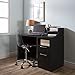 South Shore Annexe Acrylic Office Chair with Wheels-Clear, White