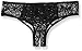Dreamgirl Women's Ruffle Back Crotchless Panty, Black, Medium