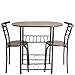 Handi-Craft 3 Piece Compact Dining Set with Table and Matching Chairs, Dark Walnut