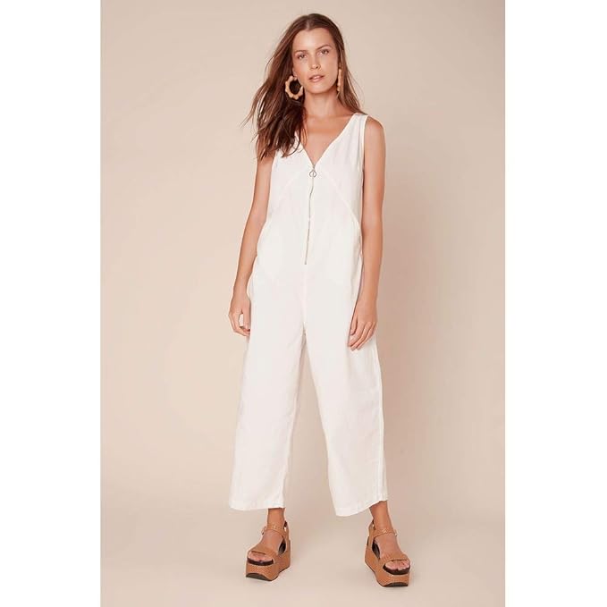 Macacão Decote v Com Zíper