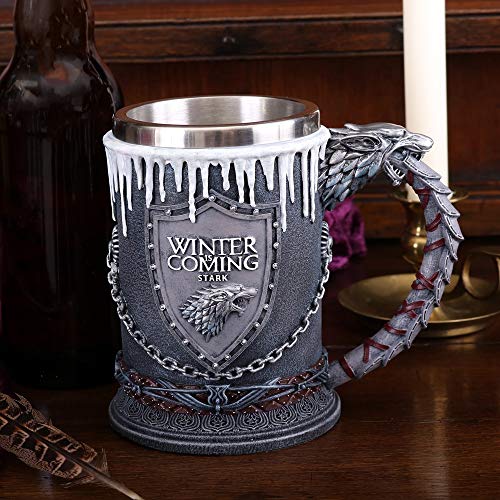 Nemesis-Now-House-Stark-Bierkrug-Game-of-Thrones-20-cm-Schwarz