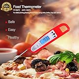 Meat Thermometer Food Thermometer Instant Read Thermometer BBQ Thermometer Grill Thermometer High Accuracy Kitchen Thermometer Digital Thermometer Cooking Thermometer for BBQ Oven Grill Candy Milk