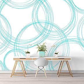 Wall Murals for Bedroom Abstract Geometric Lines Removable Wallpaper Peel and Stick Wall Stickers - 66x96 inches