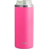 Simple Modern Skinny Can Cooler | Slim Insulated Stainless Steel Drink Sleeve Holder | Insulate Seltzer, Soda, Beer, Energy Drink | Gift for Women Her | Ranger Collection | Slim 12oz | Raspberry Vibes