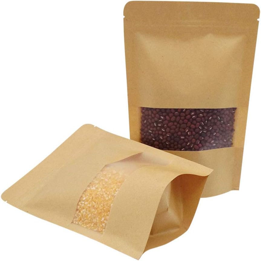 YOOTEOM Sac De Nourriture Vertical en Papier Kraft Sac De Rangement des