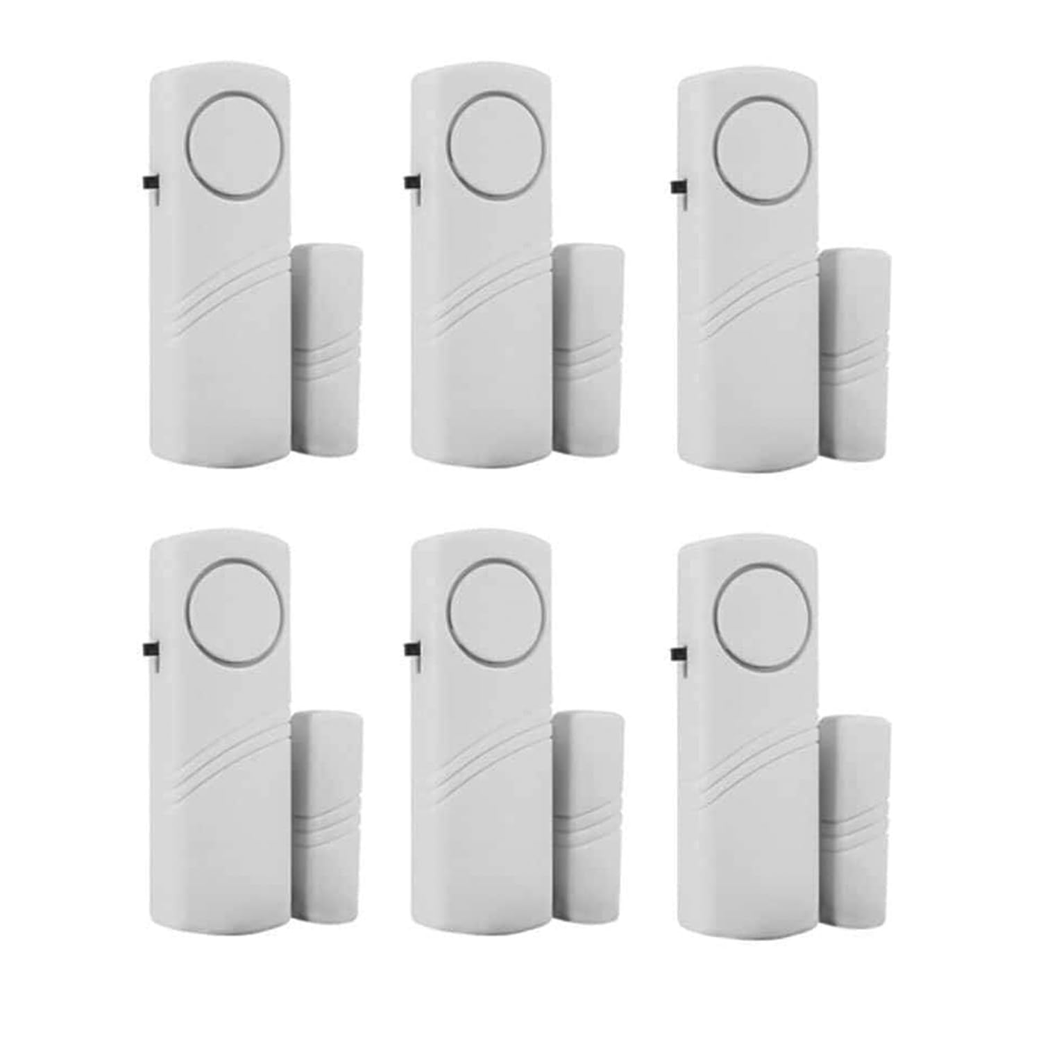 Personal Security Window & Door Alarm Bell | Wireless Sensor Door Window Burglar Alarm | Pack of 6