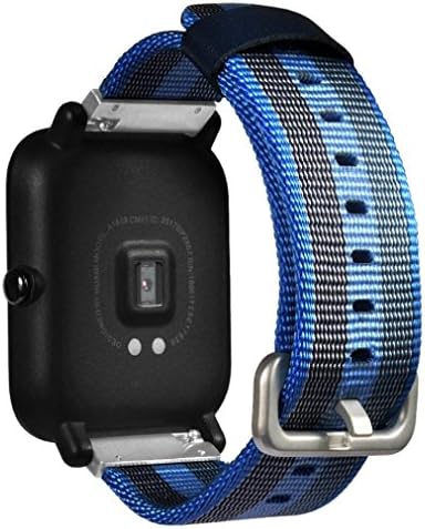 For Xiaomi Huami Amazfit Bip Youth Watch Watchband Sports Watch Replacement Nylon Bracelet (Blue)