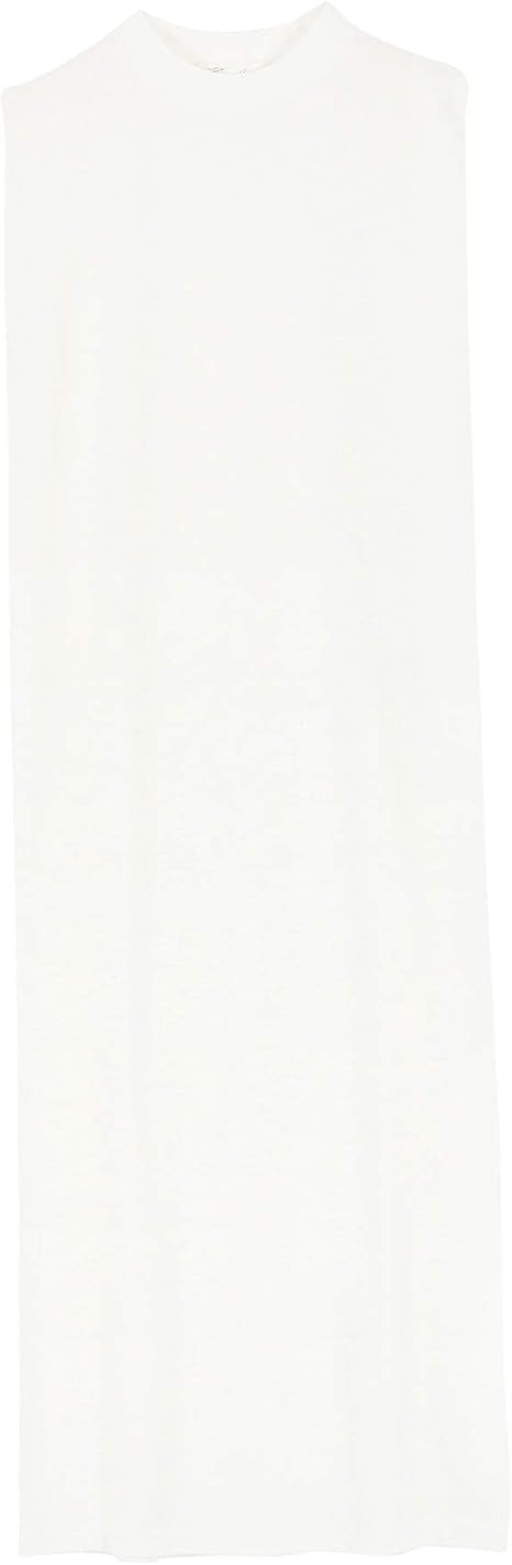 Amazon 神戸レタス アセリア 汗染み防止 ノースリ スリット ワンピース E2346 レディース ワンサイズ M オフホワイト ワンピース チュニック 通販