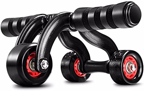 Dual Ab Roller Exercise Wheel &amp; Thick Knee Pad The Perfect Fitness Exerciser – Portable Abdominal Workout Equipment with Soft Foam Handles - Great Core Exerciser For Men and Women - Home Gym Set