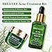 Acne Treatment, BREYLEE Tea Tree Oil 2 in 1 Acne Solution Kit Acne Treatment Kit Acne Control Kit Anti-Acne Solution for Clearing Severe Acne, Breakout, Pimple, and Repairing Skin