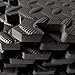 A2ZCARE Puzzle Exercise Mat with EVA Foam Interlocking Tiles - Interlocking Floor Mats for Gym Equipment - Ideal for Home Gym, Aerobic, Yoga and Pilates (Black and Grey (12pcs with border tiles))