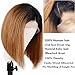 IVCoco 10A Glueless Ombre Blonde Human Hair Bob Wigs for Women Brazilian Straight 13X6 Bob Lace Front Wigs Middle Part Human Hair Short Wigs 2 Tone Lace Front Wigs Straight Short Bob Wig(10inch,1B-27)