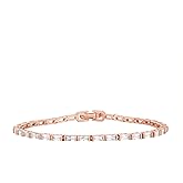PAVOI 14K Gold Plated CZ Tennis Bracelet For Women | Classic Emerald Cut Simulated Diamond Bracelet
