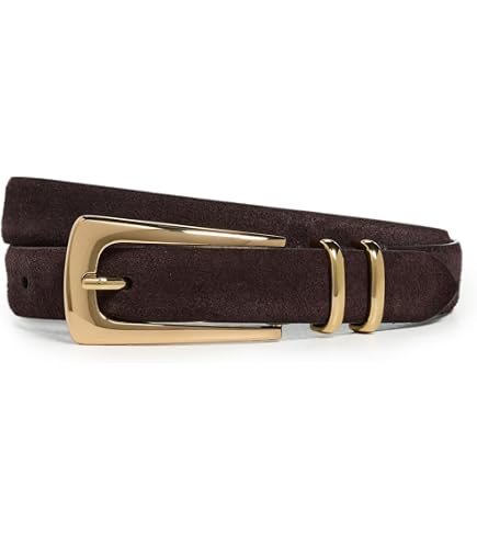 2694 Women\'s Metal Eyelet Belt In Suede, Dark Carob, Brown Маdеwеll | Accessories | 2694 Womens Metal Eyelet Belt In  main image 3