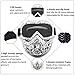 SPOSUNE Motorcycle Goggles Detachable Face Mask, ATV Dirt Bike Paintball Goggle Anti-Scratch UV400 Eyewear for Men Women