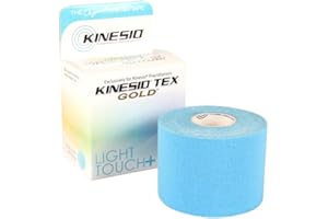 Kinesio Taping - Elastic Therapeutic Athletic Tape Tex Gold Light Touch - Ajisai Blue – 2 in. x 13 ft