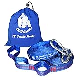 Chill Gorilla XXL Hammock Tree Straps. 1400+ lb Breaking Strength, 24' Long, 40 Loops. 100% No Stretch Polyester Like Python & ENO Atlas Adjustable Suspension Straps. Fits All Camping Hammocks