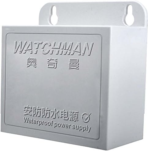 Watchman WM-1220BS(T) Wall Hanging Weatherproof Power Adaptor for Basic CCTV Camera with Raincover, Output Voltage DC12V, Input Voltage AC100-240V 50~60Hz