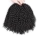 Synthetic Crochet Braids Hair Extension Marlybob Braiding Hair Crochet Kinky Curly Wavy Hair Mali bob Synthetic Hair Extensions 6Pcs/Set (8inch 1B)