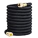 GLOUE 75FT Garden Hose,Solid Brass Connector,2017 Update Strongest Hose,Sealing Rings,Durable Latex Core and Strength Fabric Polyester for Cars Expandable Hose,addition a Portable Quick Connector
