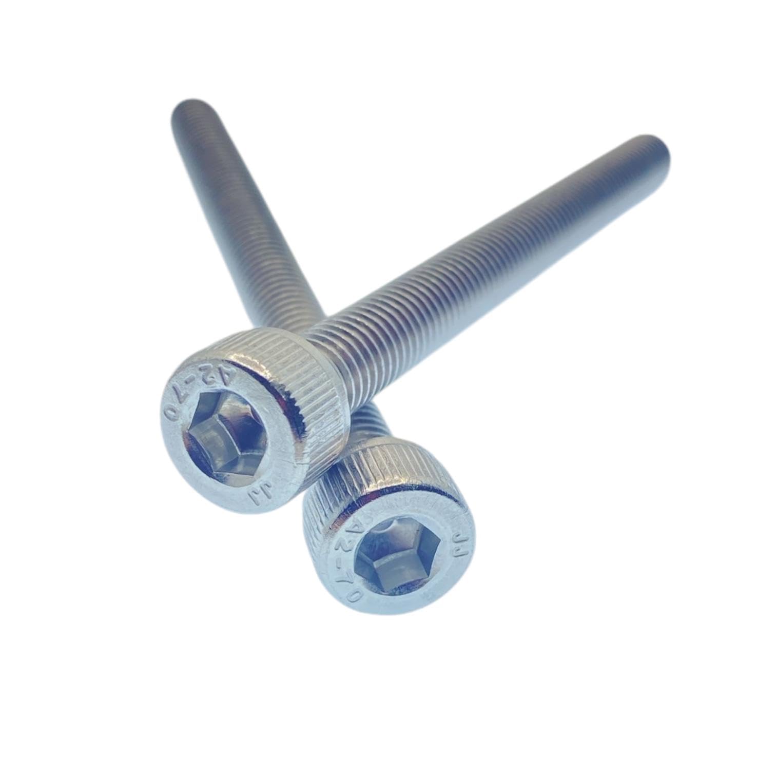 M8 x 90mm Allen Socket Head Cap Screws (6pk) - ISO 4762 A2-70 Stainless Steel Allen Hex Drive Machine Screws - Full Thread Metric Fasteners for DIY, Engineering, 3D Printing M2 M3 M4 M5 M6 M8 (6pk) — image 1
