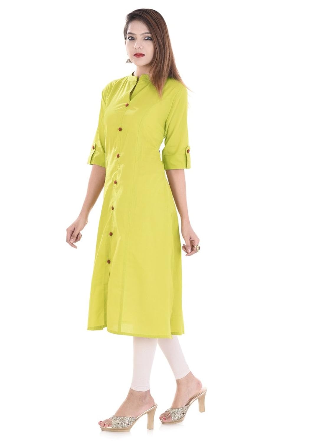 rajmandirfabrics women's cotton front-slit kurti (multicolour)