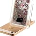 iPhone 5C Case,3D Liquid Brilliant Luxury Bling Glitter Liquid Floating Angle Girl Moving Hard Protective Cover for Apple iPhone 5C + Send Stylus Pen - Black Cat, Silver Liquid