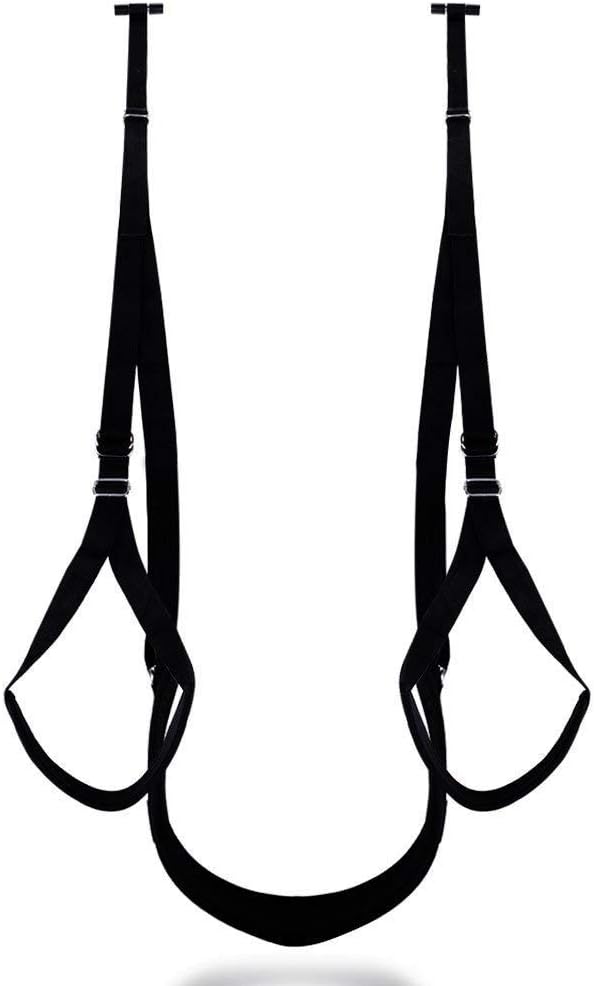 360 Degree Spinning Indoor Swing š&êx with Steel Triangle Frame and Spring Support 800 lbs, Black